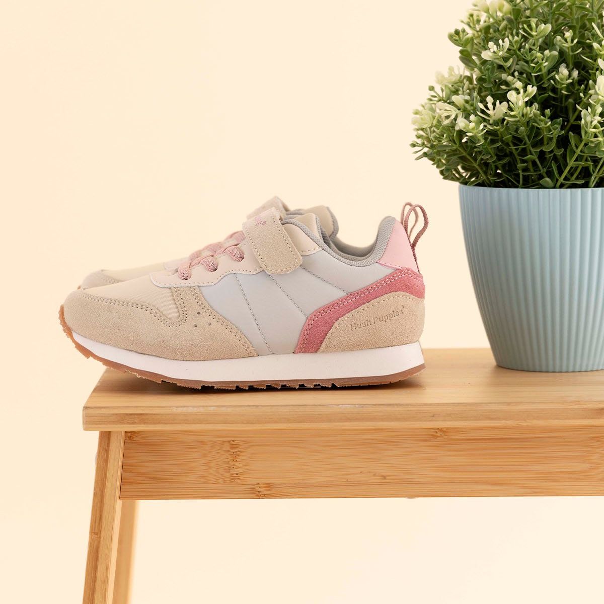 HUSH PUPPIES - Zapatilla Hush Puppies Niña Janet-K Vl Beige HUSH PUPPIES