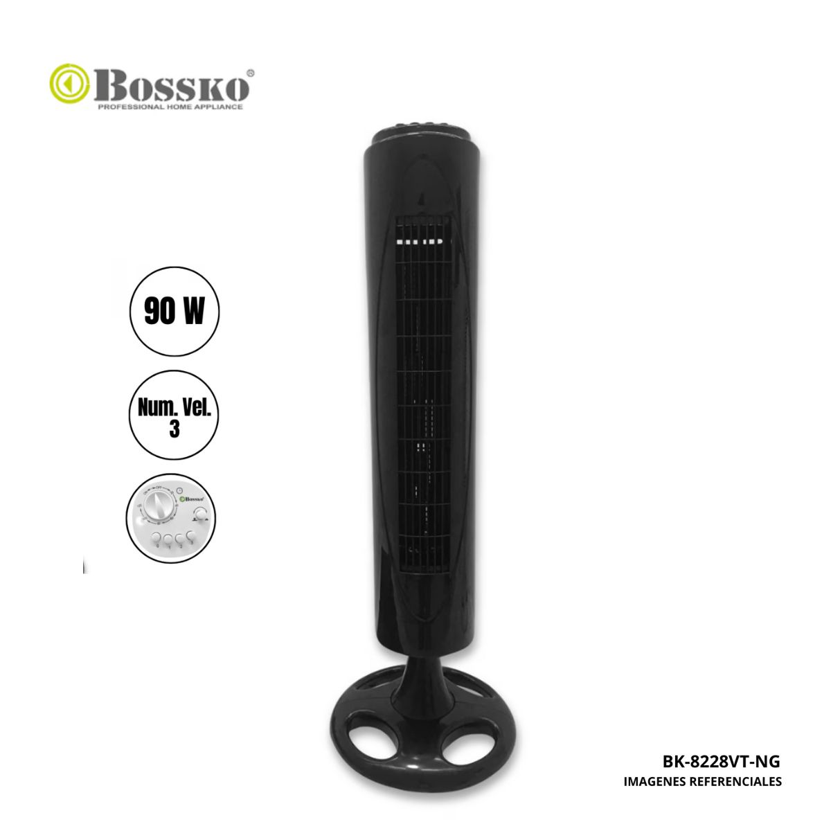 BOSSKO - Ventilador de Torre Bossko 90W BK-8228VT-NG
