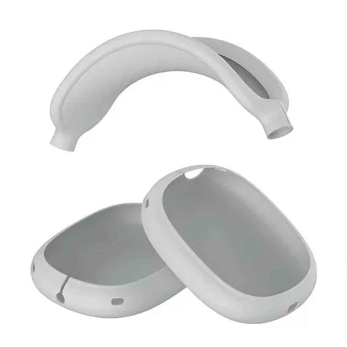GENERICO - Funda Case De Silicona Orejas Y Diadema Para AirPods Max gris