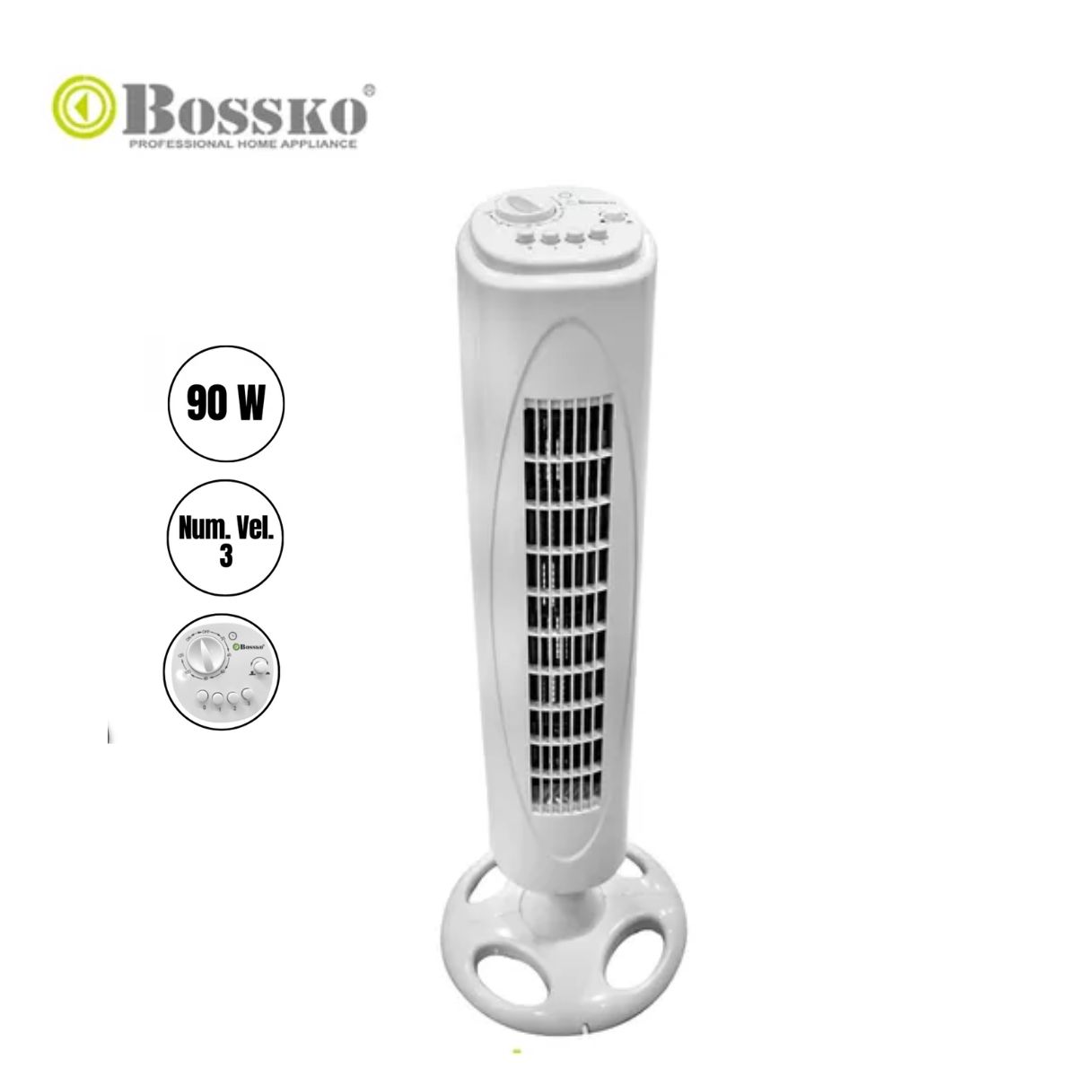 BOSSKO - Ventilador de Torre Bossko 90W BK-8228VT-NG