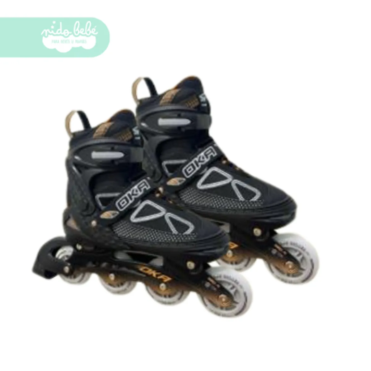 GENERICO - PATIN LINEAL OKA BLACK TALLA S