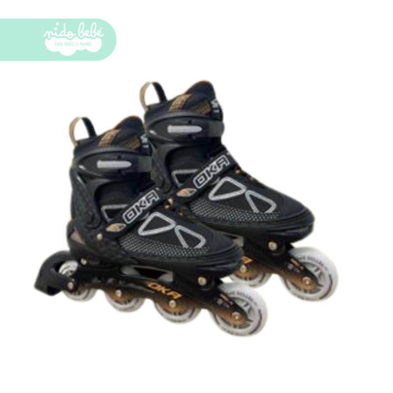GENERICO - PATIN LINEAL OKA BLACK TALLA S