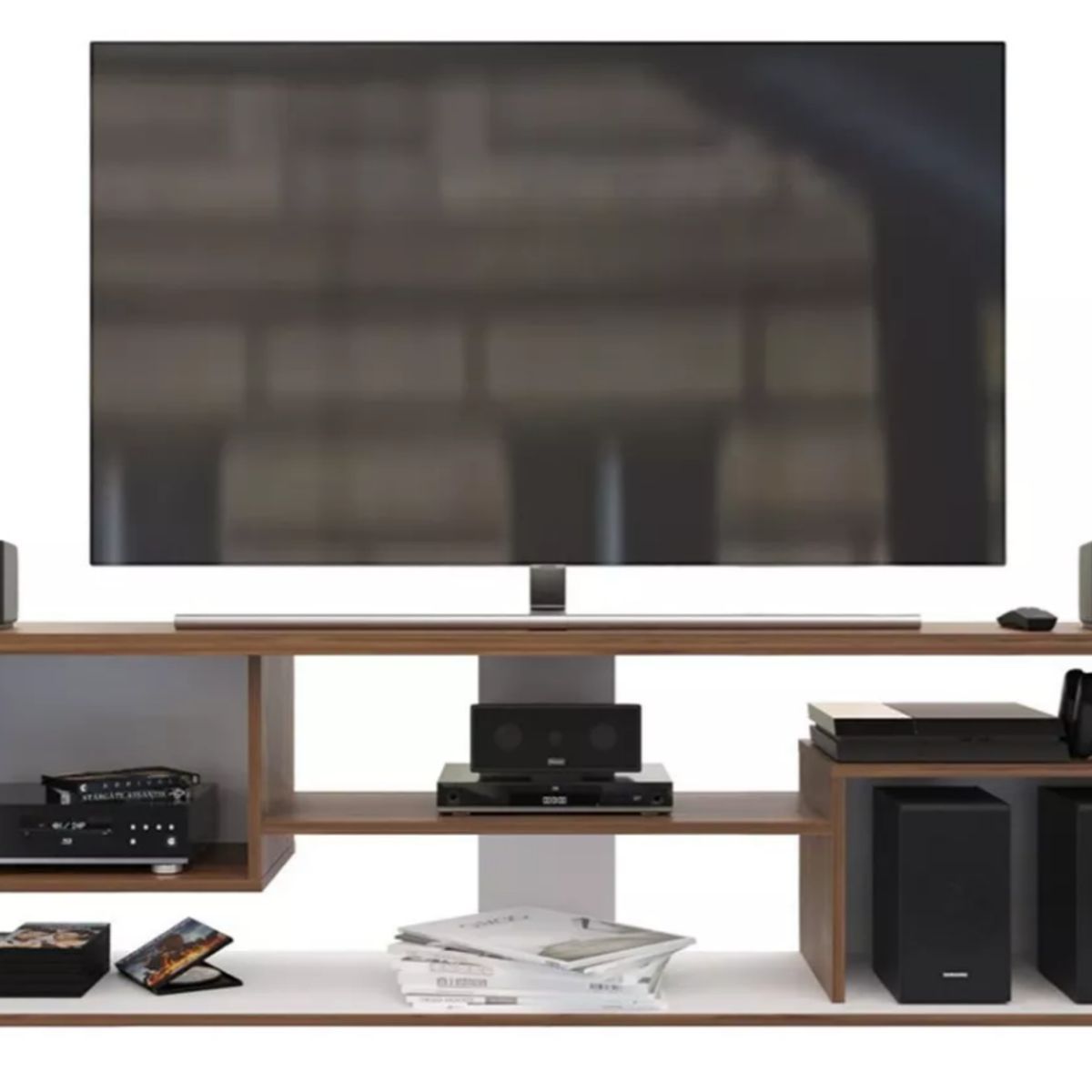 NACION MUEBLES - MUEBLE PARA TV NACION MUEBLES FKYU COLOR MADERA