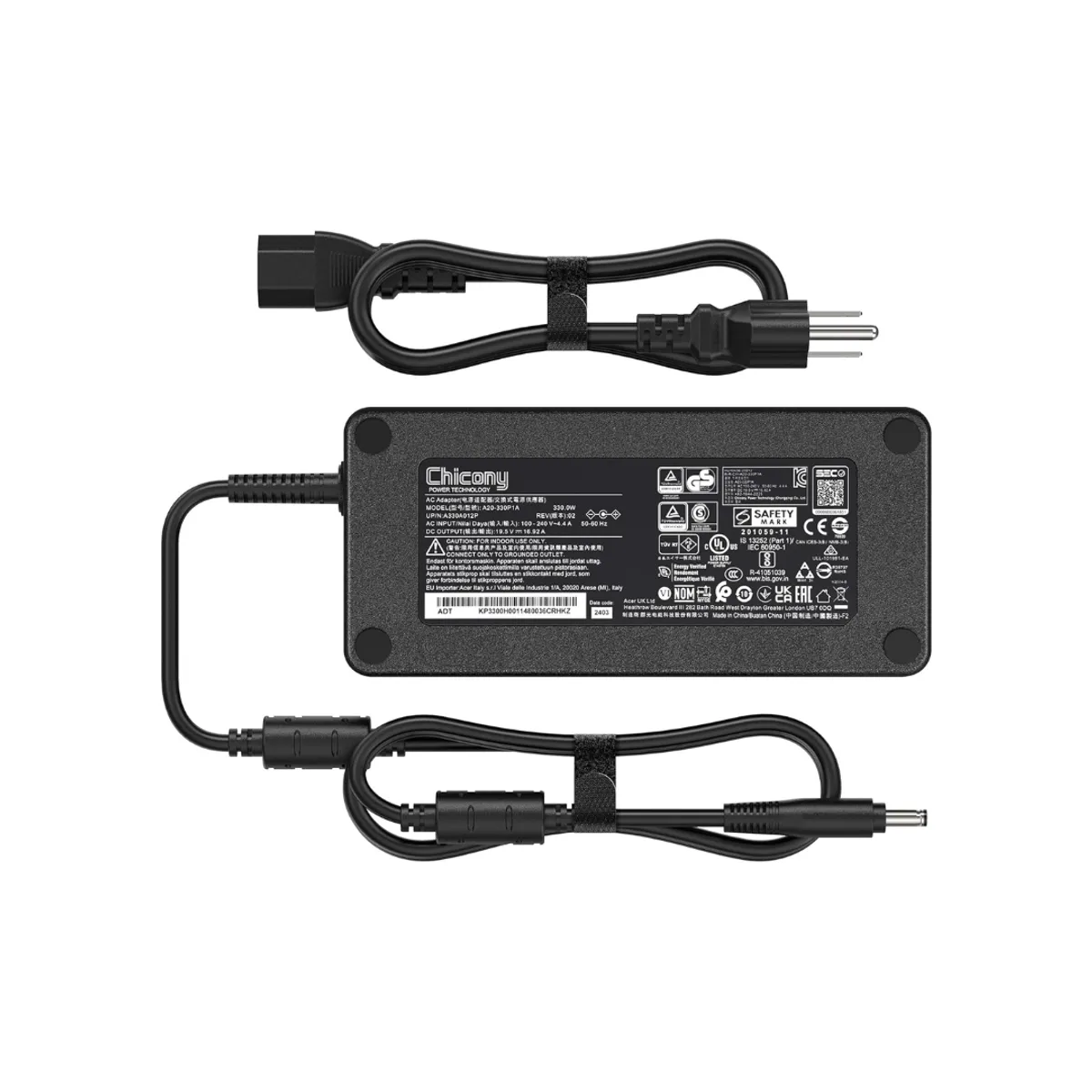 ACER - Cargador Acer  19.5V. 16.92A. 330W. 5.5 x 1.7.  PREDATOR HELIOS