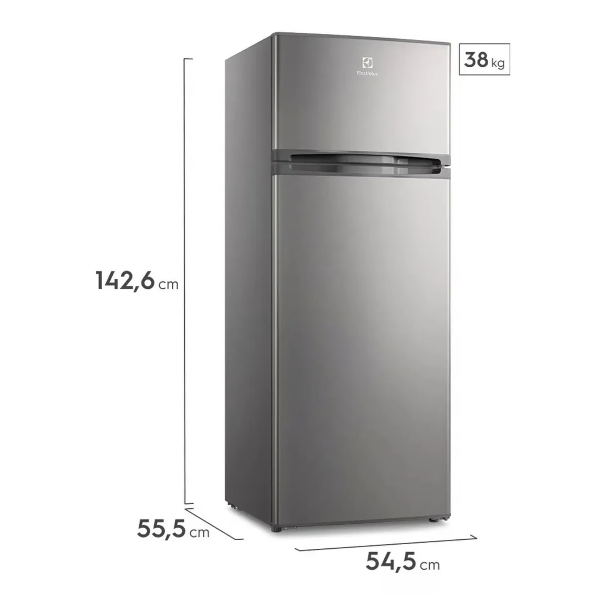 ELECTROLUX - Refrigeradora Electrolux 205Lt Dos Puertas ERTY20GHZHVI- Gris