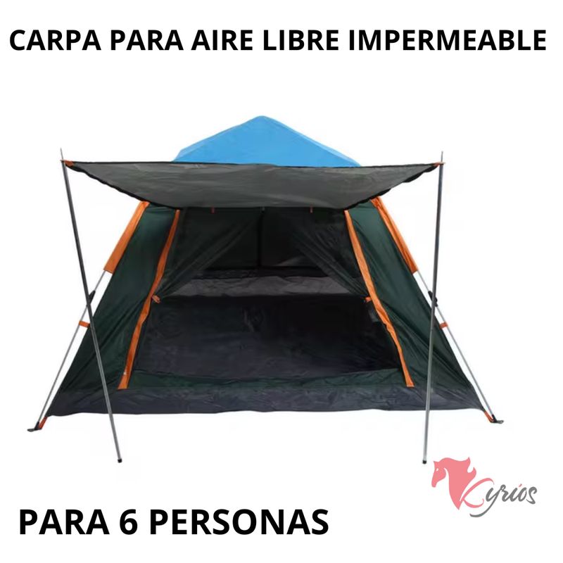 NO LOGO - Carpa Para Aire Libre Capacidad De 6 Personas