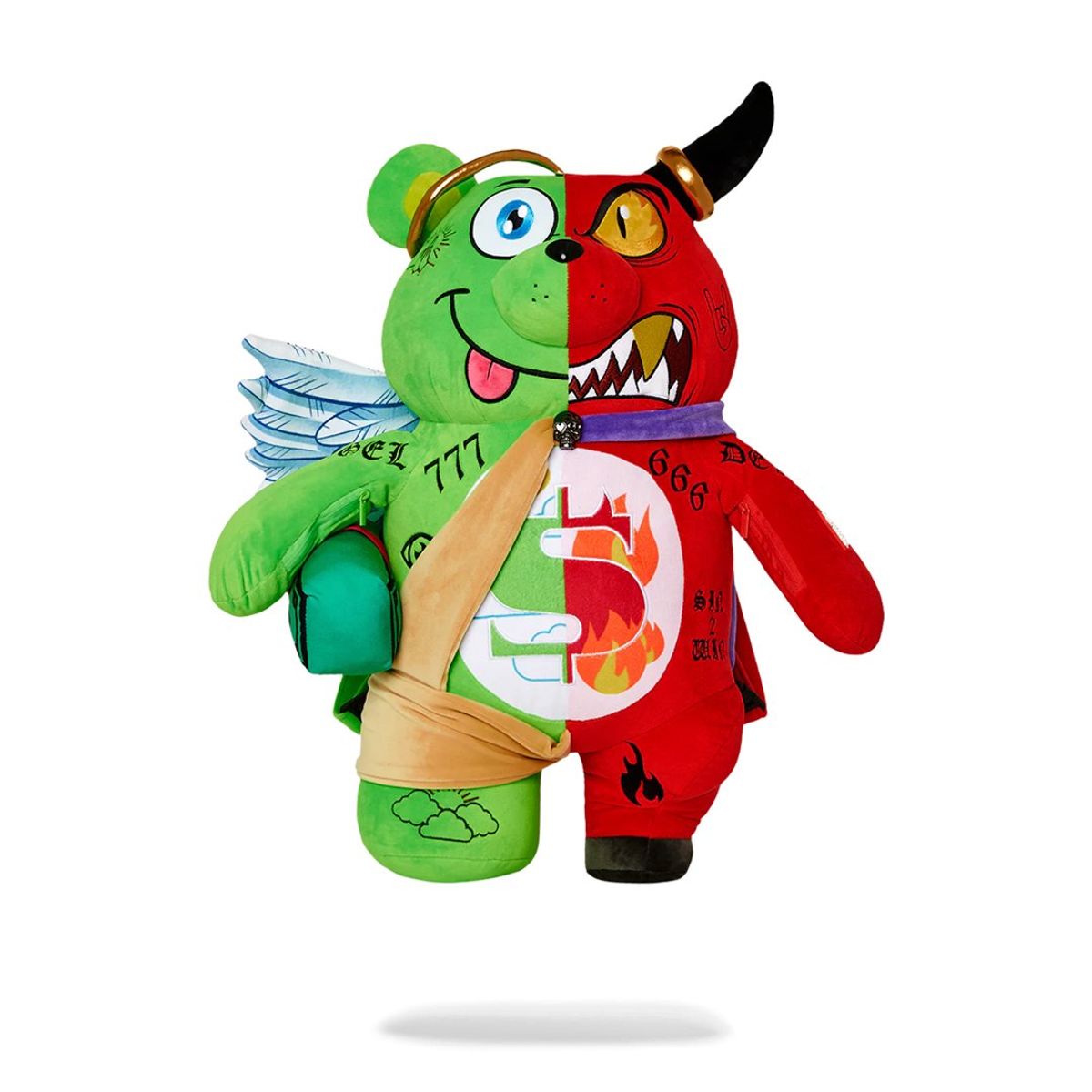 SPRAYGROUND - Mochila Urbano Unisex Sprayground Mochila Angel Vs Devil Bear