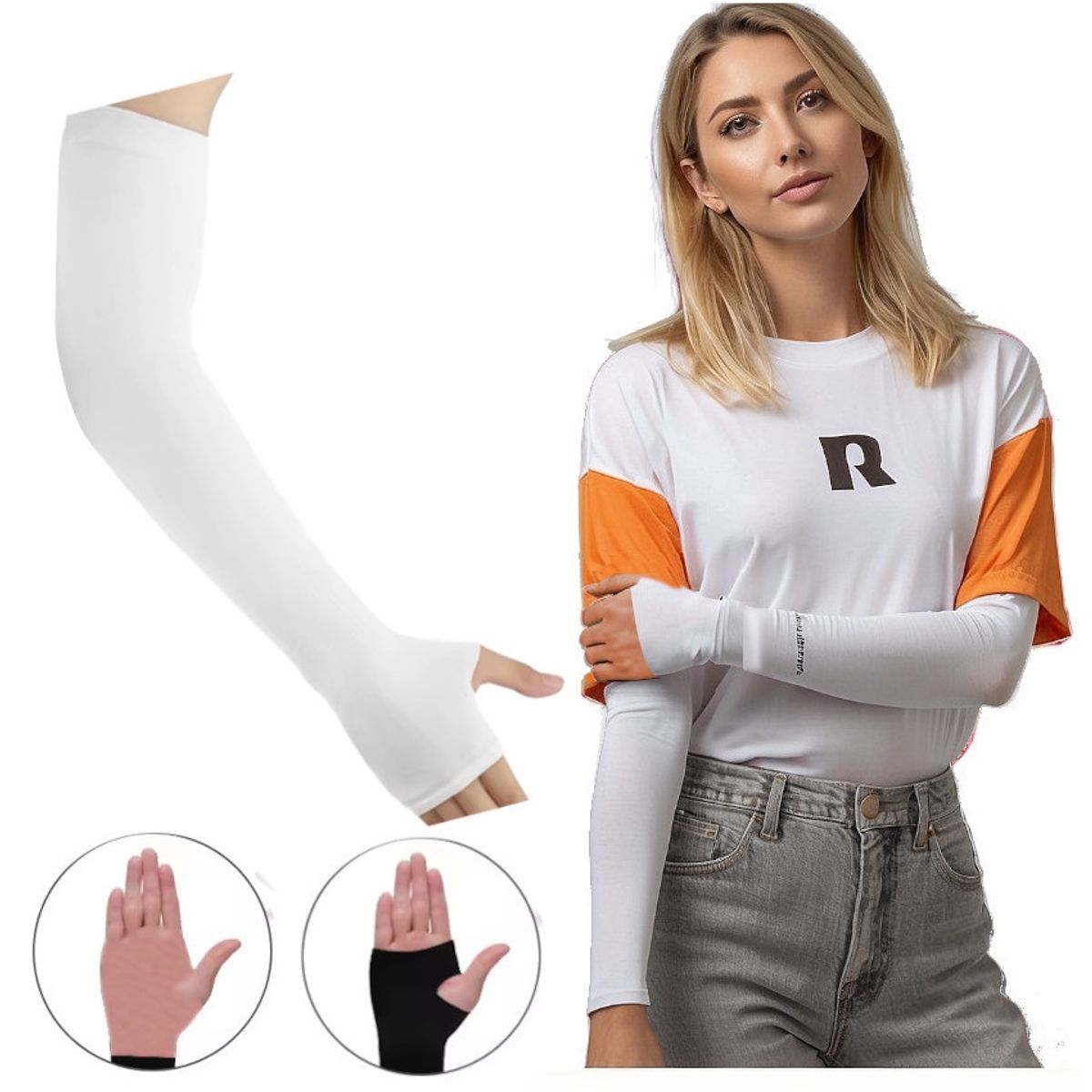 GENERICO - Manga Deportiva Tumbfit UV Brazo Ciclismo Moto Voley Basket