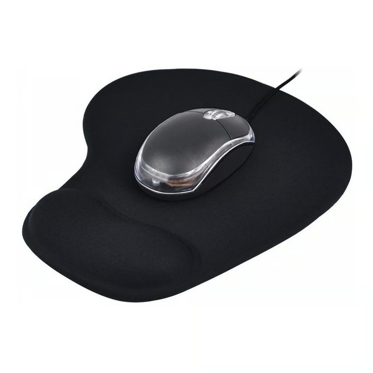 OEM - x2 Pad Mouse Ergonómico con Almohadilla de Gel Descansa Muñecas Negro