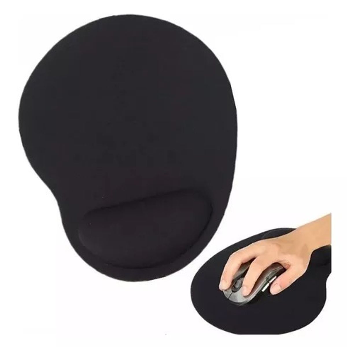 OEM - Pad Mouse Ergonómico con Almohadilla de Gel Descansa Muñecas Negro