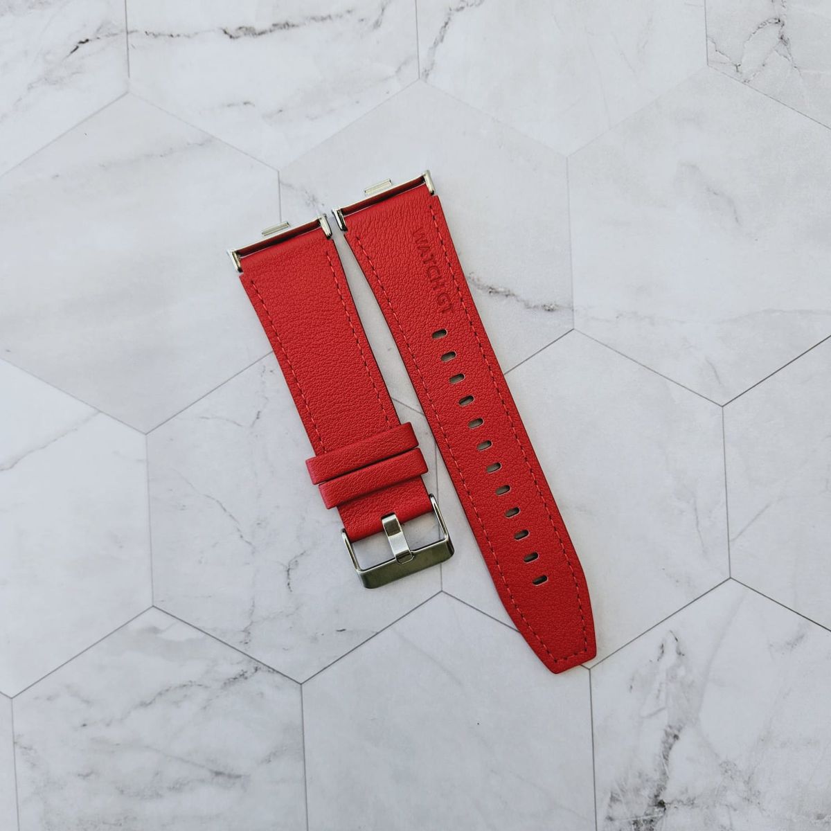 GENERICO - Correa Cuero para REDMI WATCH 4 - Rojo