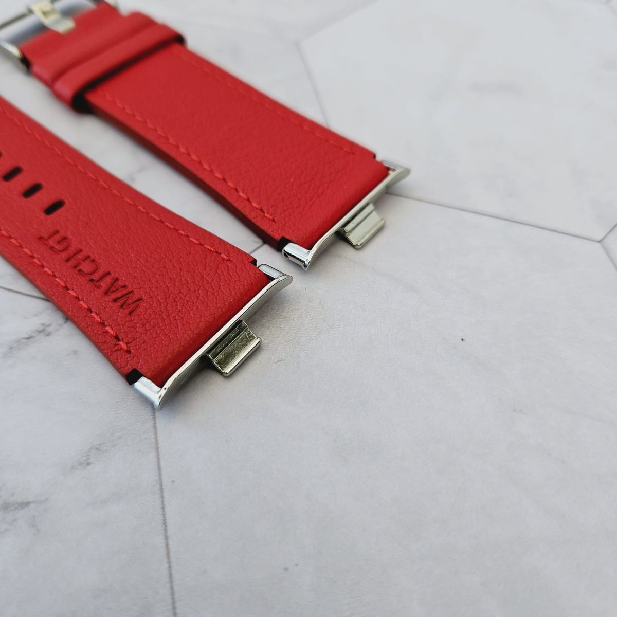 GENERICO - Correa Cuero para REDMI WATCH 4 - Rojo