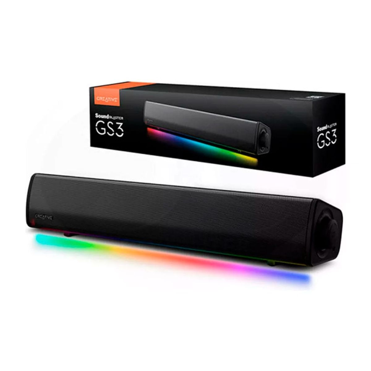 CREATIVE - Parlante Creative GS3 Sound Bar 24W Bluetooth 54 RGB USB-C AUX