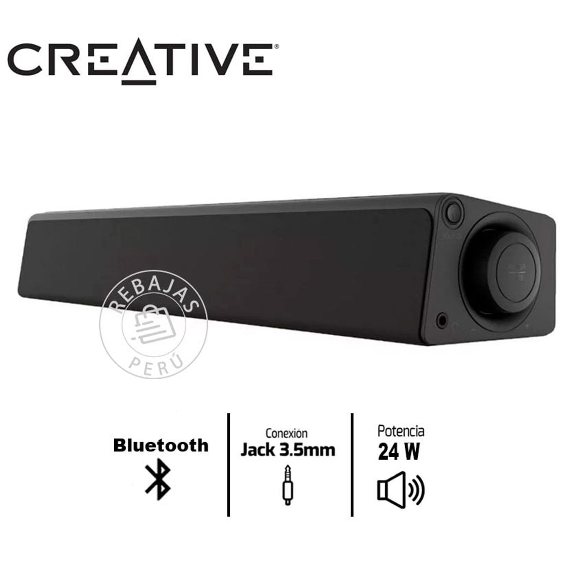 CREATIVE - Parlante Creative Sound Bar Stage SE Mini 12W/24W  Bluetooth, USB-C