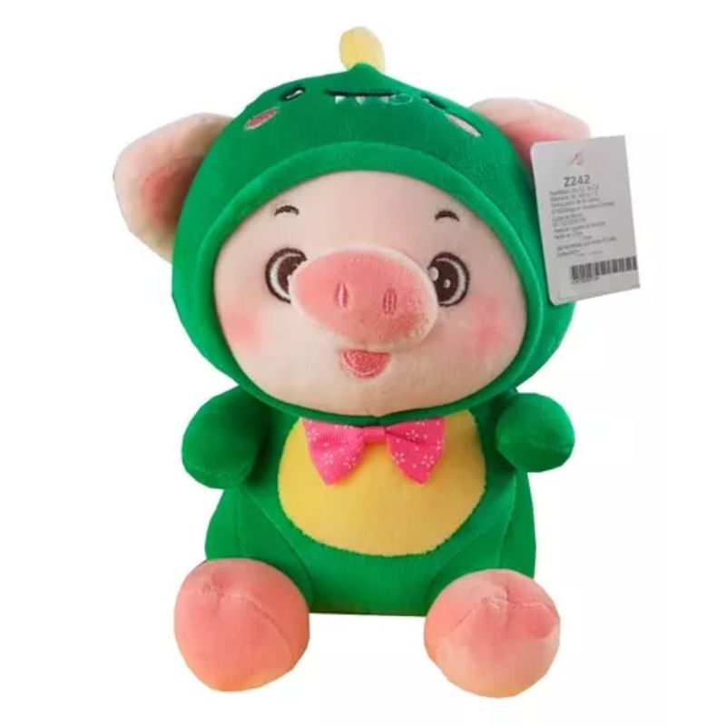 GENERICO - Lindo Peluche Suavecito Puerquito Disfraz De Dinosaurio 26cm