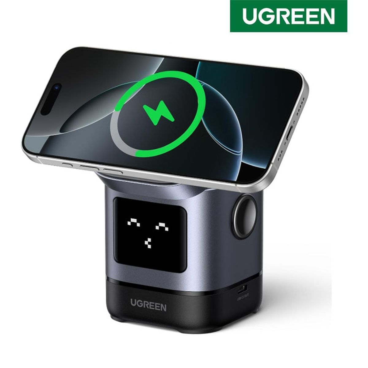 UGREEN - Cargador Inalámbrico Ugreen UNO MagSafe Qi2 para iPhone 16 Airpods