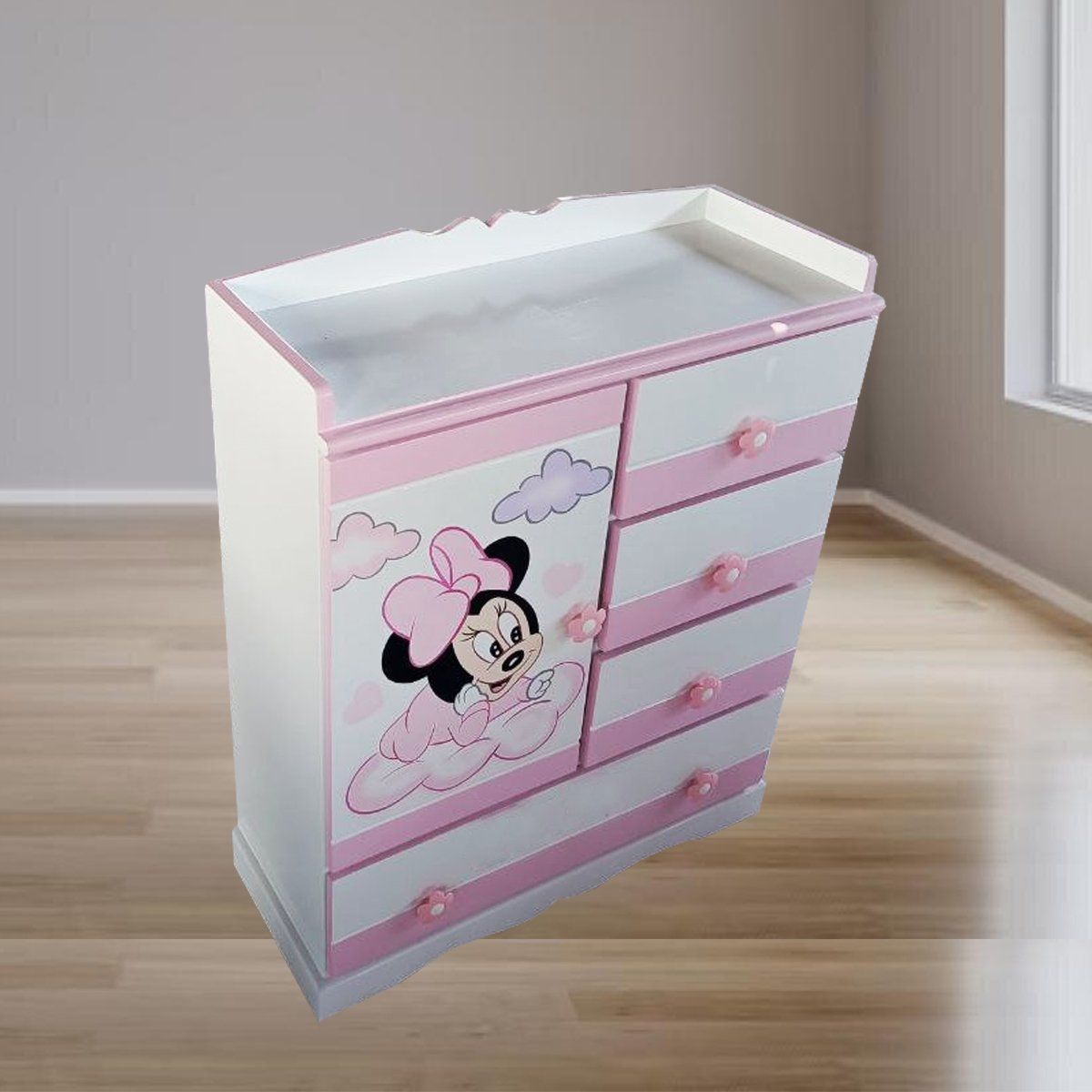 GENERICO - cómoda rosada para bebe niña 080m