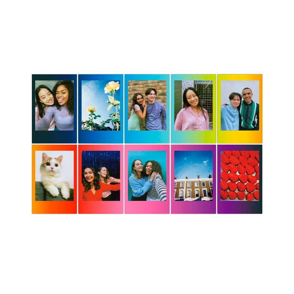 FUJIFILM - Pack de pelicula Fujifilm Instax Mini Rainbow x 10 unid