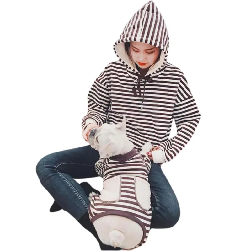 GENERICO - Set Polera y Jumpsuit para mascota - Matching Set Humano y Perrito Toy - Marron - S