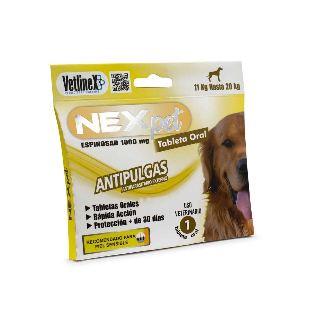 VETLINEX - ANTIPULGAS NEXPET 20 KG X 5 TABLETAS