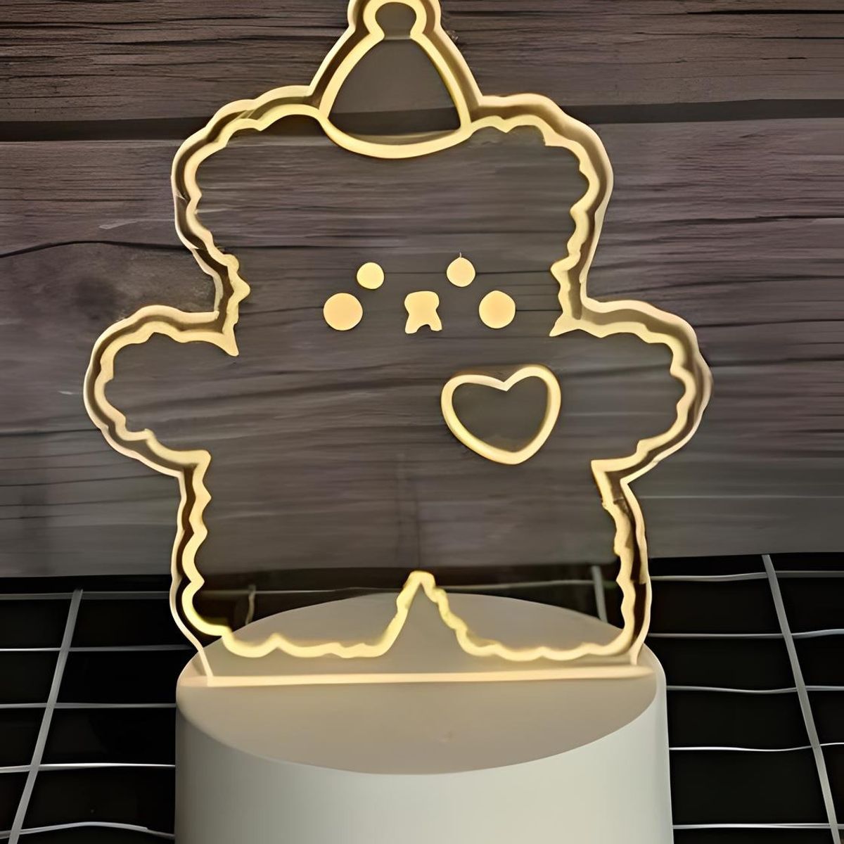 GENERICO - LÁMPARA 3D LUCES DE ILUSIÓN 3D LUZ CÁLIDA DISEÑO PAYASO