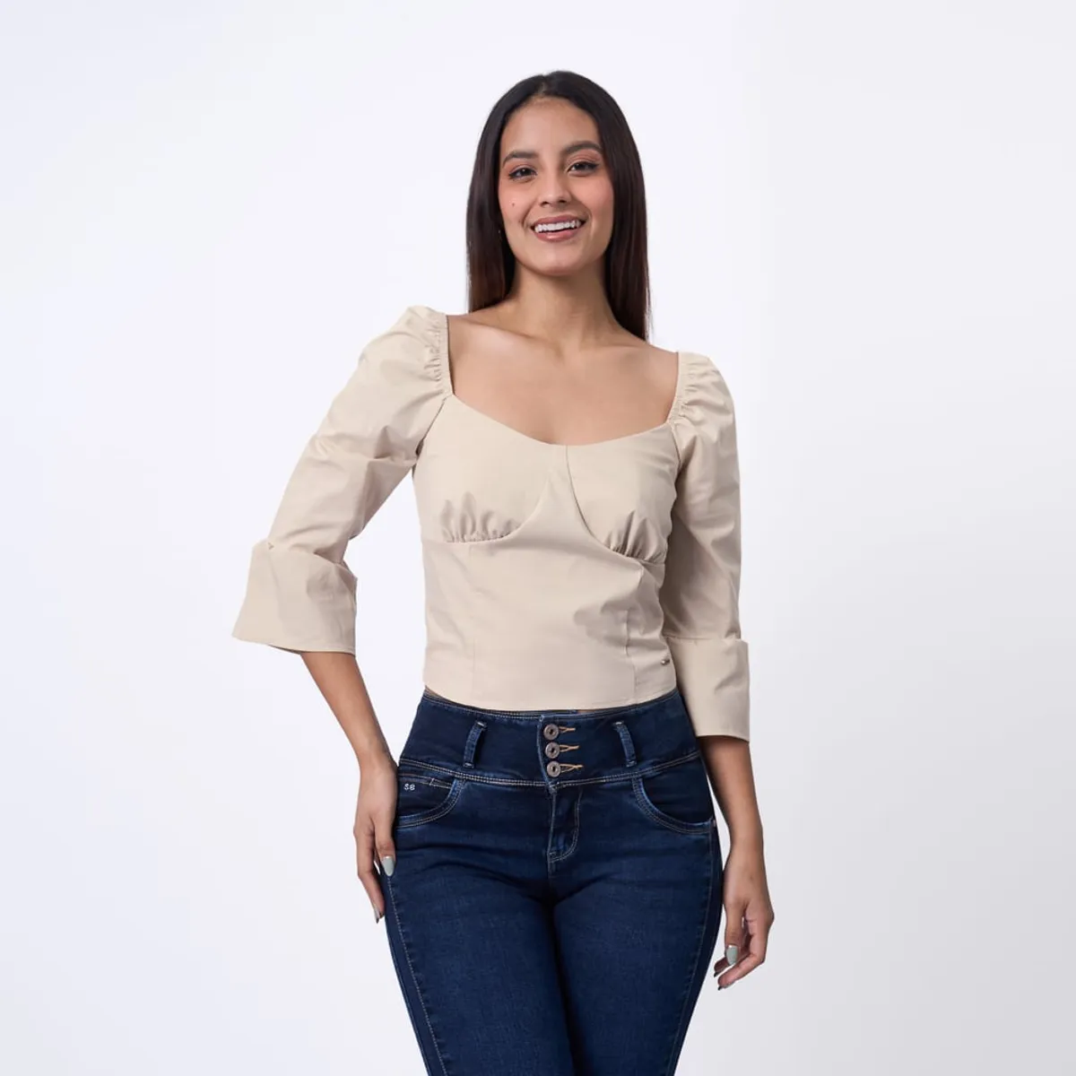 TAYSSIR - BLUSA IP24 LARELY POPELINA STRECH
