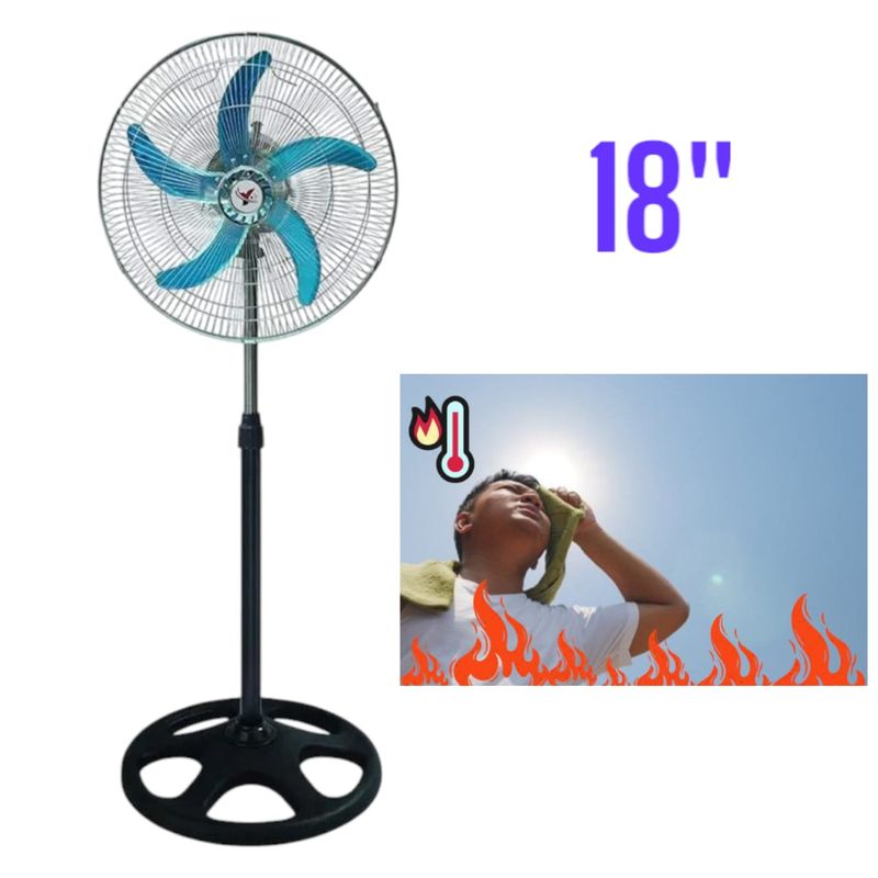 OEM - Ventilador de Pedestal 18 18Pulgadas Giratorio 5Helices Verano