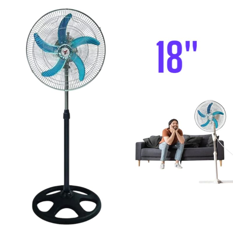 OEM - Ventilador de Pedestal 18 18Pulgadas Giratorio 5Helices Verano