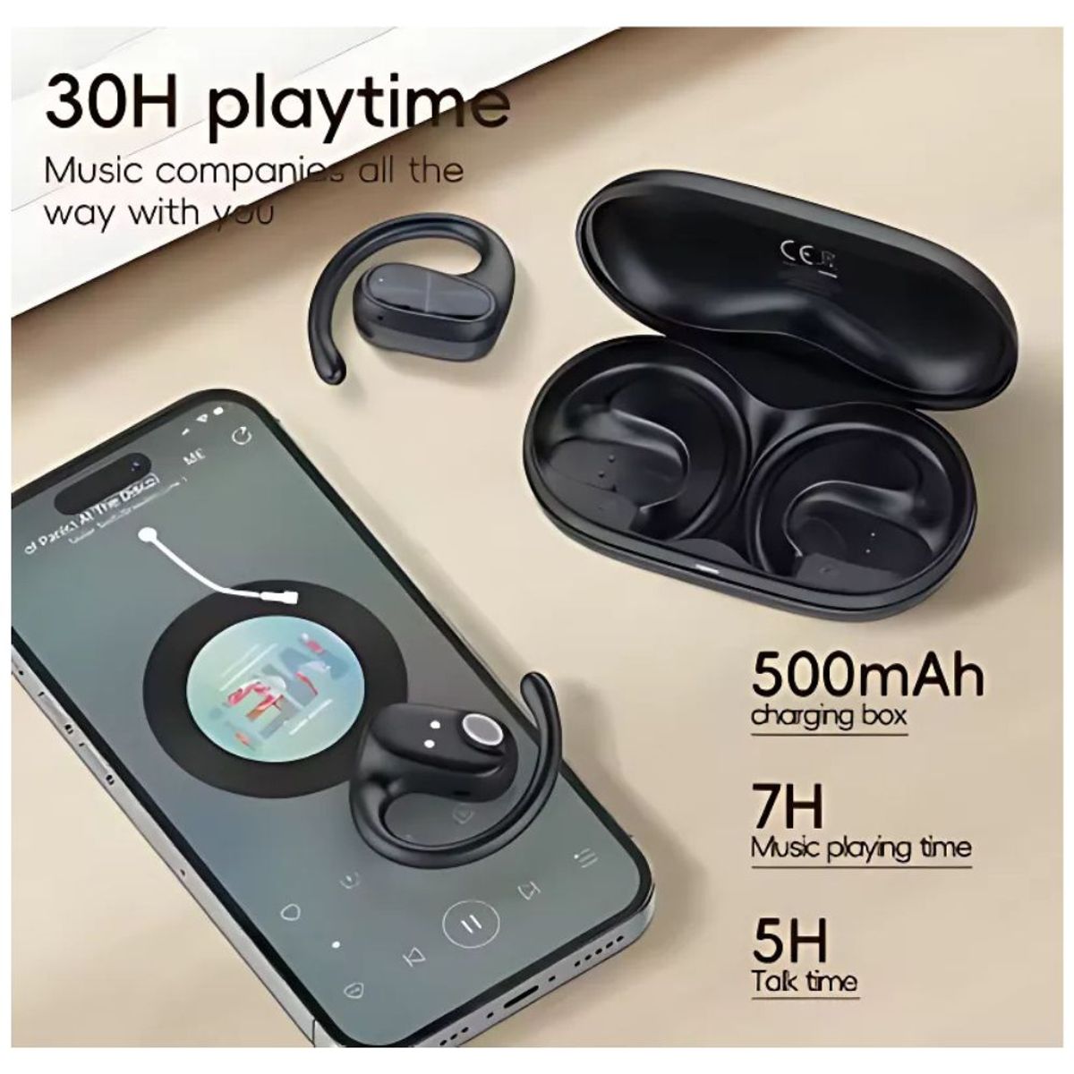 GENERICO - Auriculares Estéreo Inalámbricos Bluetooth Sport Negro LDNIO T07