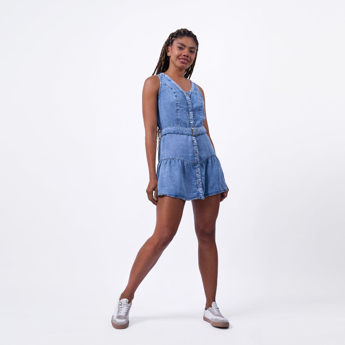 TAYSSIR - VESTIDO KP25 ZUREMA DENIM CAMISERO