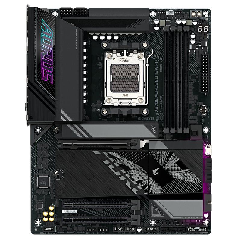 GIGABYTE - Motherboard GIGABYTE X870E AORUS ELITE WIFI7 Chipset AMD X870E Socket AMD AM5 ATX
