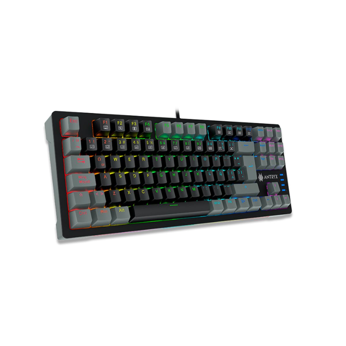 ANTRYX - Teclado Mecánico TKL Aantryx MK840L Black & Gray Blue Switch