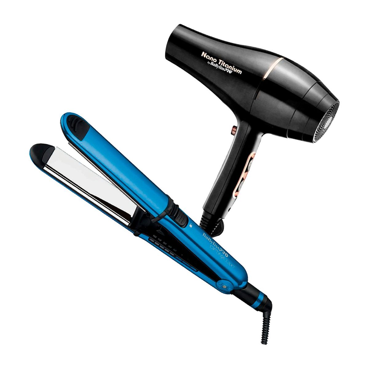 BABYLISS PRO - Combo BabylissPRO Alisadora Optima 3300 y Secadora Rose Gold Black