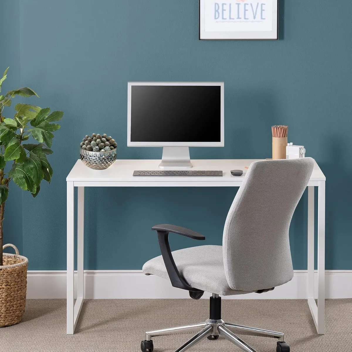 GENERICO - Escritorio Industrial Autumn Blanco Coricha Home