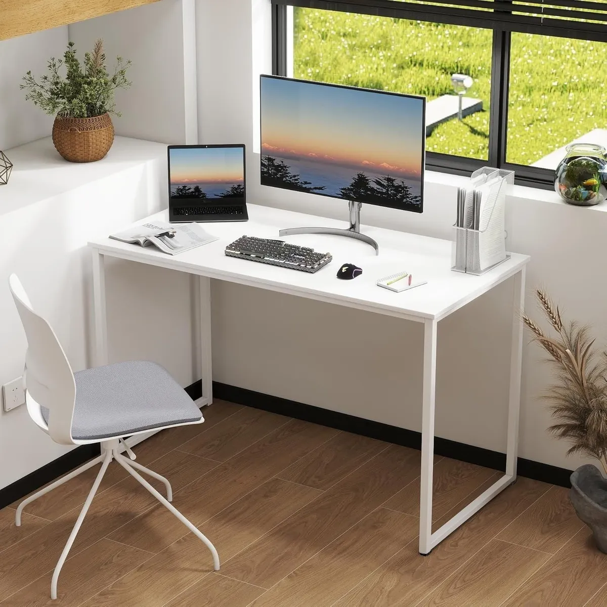 GENERICO - Escritorio Industrial Autumn Blanco Coricha Home