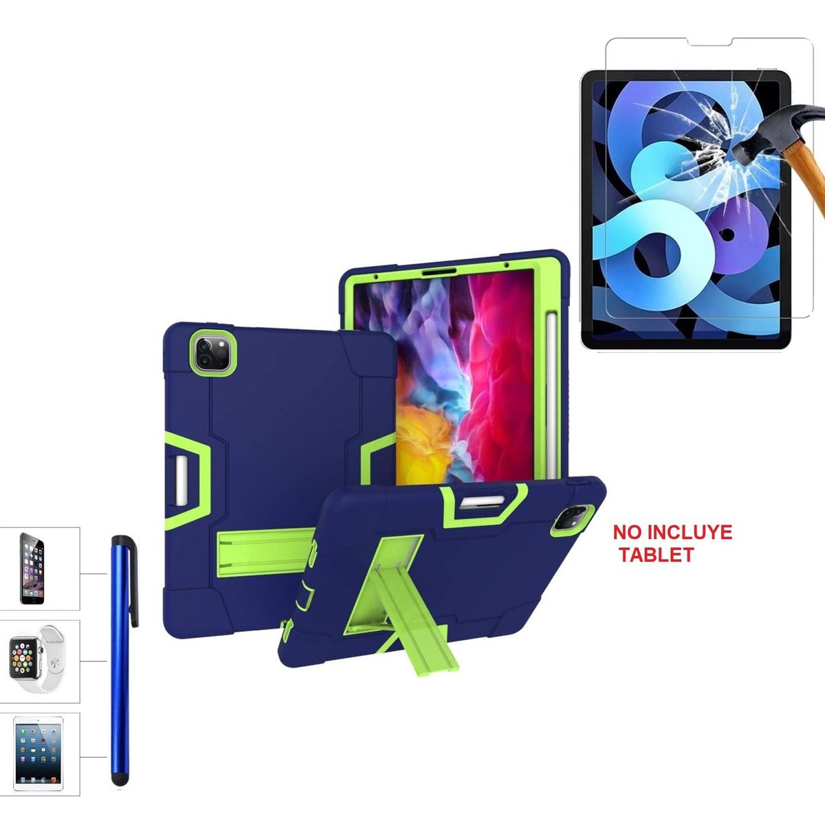 GENERICO - Funda + Mica + Lapiz para iPad Air 4 / Air 5 A2316 A2324 A2588 A2589