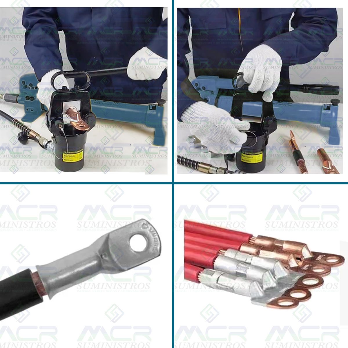 GENERICO - PRENSA HIDRAULICA PARA TERMINALES ELECTRICOS HASTA CABLE 750 800AWG