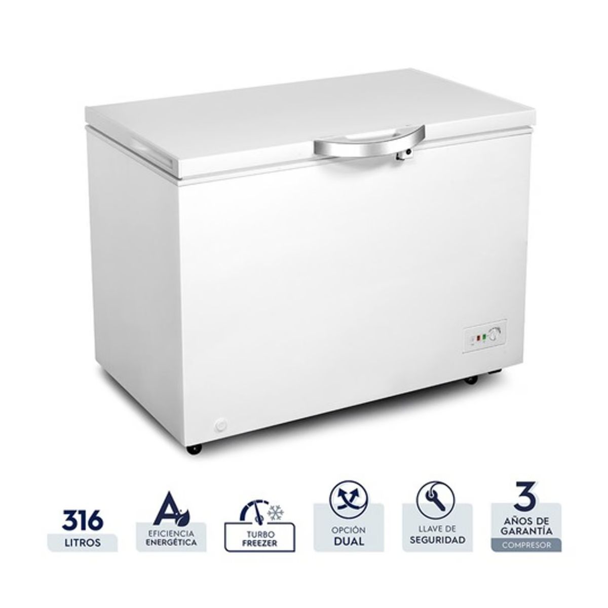 ELECTROLUX - Congelador Horizontal Electrolux 316L Blanco Dual EFCC32C2HQW