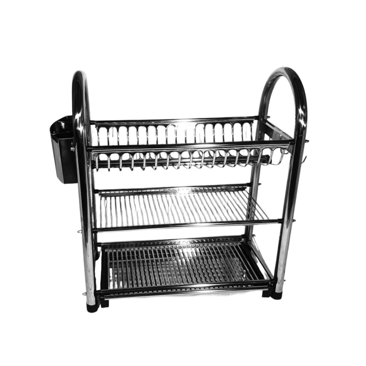 GENERICO - Escurridor de Platos para Cocina 3 Niveles en Acero Inoxidable