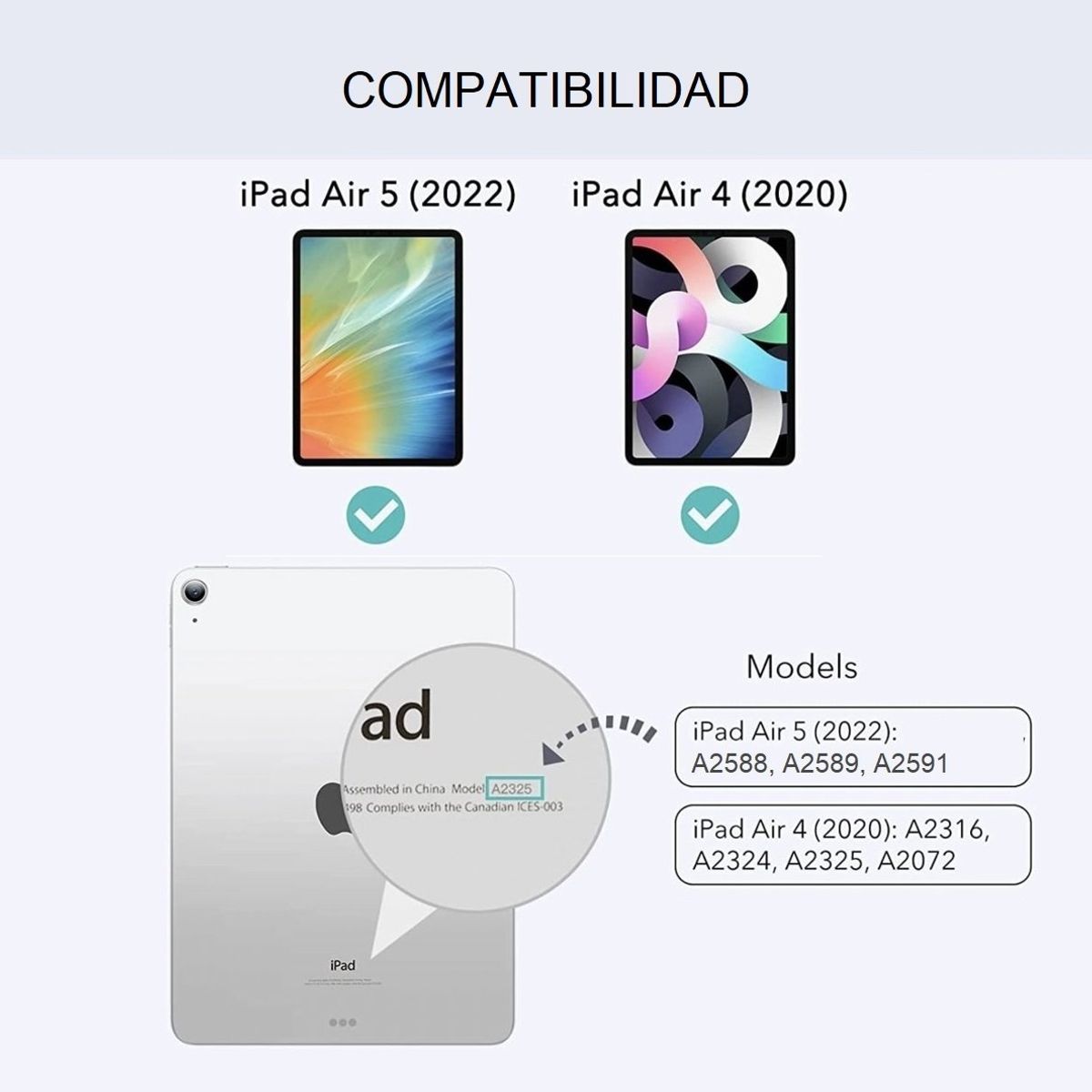 GENERICO - Funda Case para iPad Air 4 / Air 5 A2316 A2324 A2588 A2589 Anti Golpes