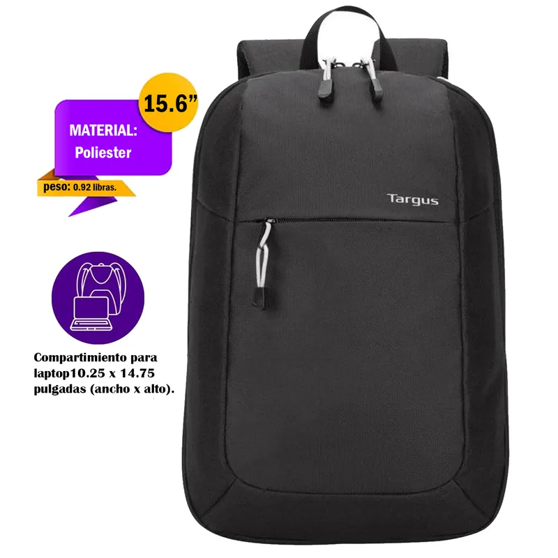 TARGUS - MOCHILA TARGUS INTELLECT ESSENTIAL 15.6 BLACK