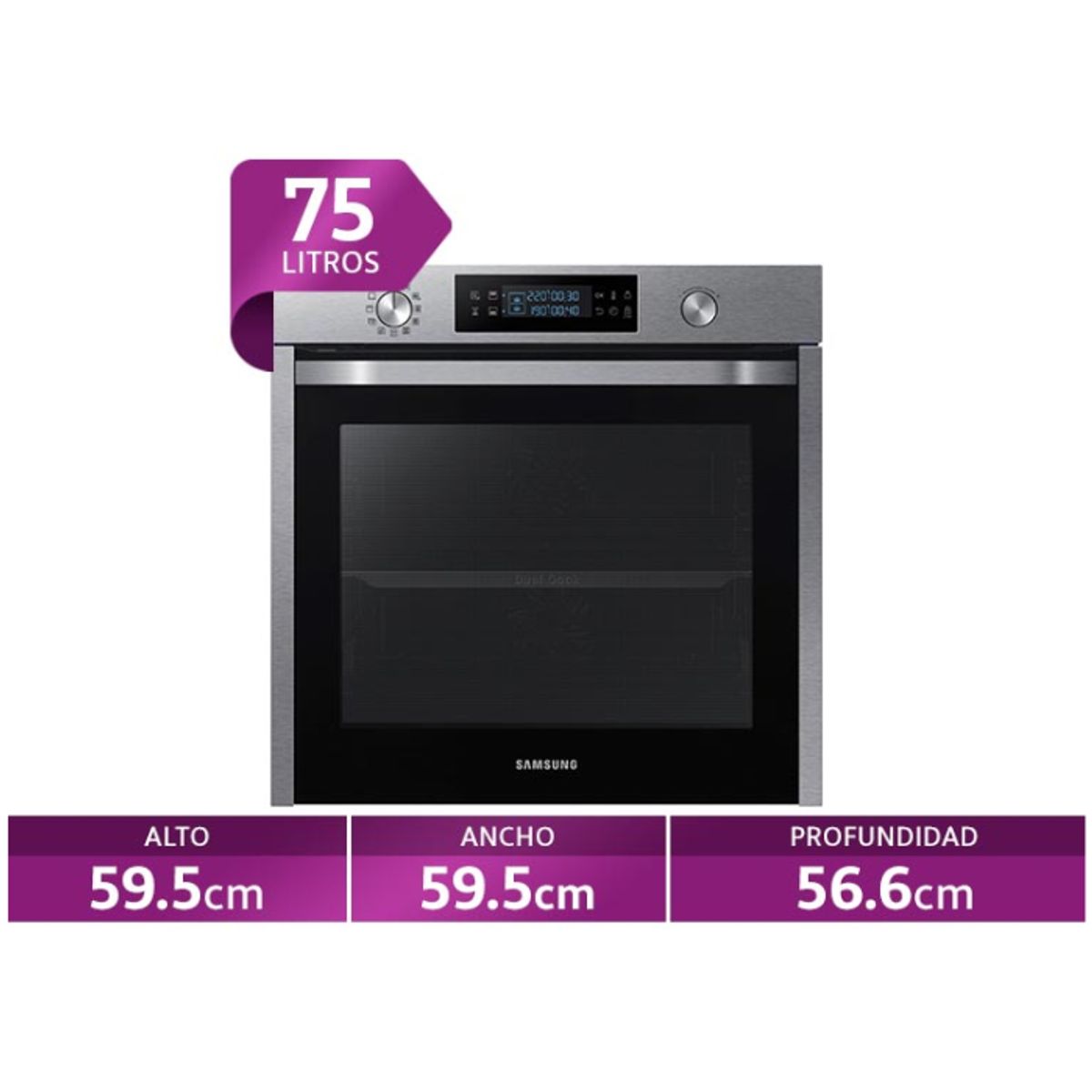 SAMSUNG - Horno Eléctrico SAMSUNG  con Dual Cook 75 L NV75K5541RS