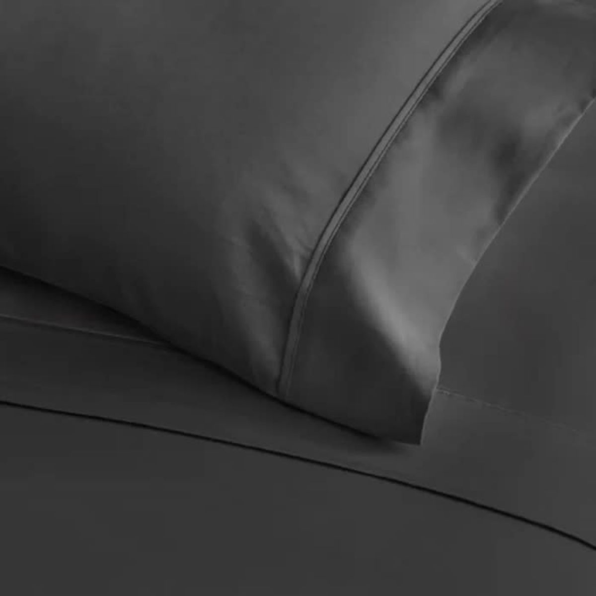 CLAUDIA RIVA HOME - Juego de Sábana 400 hilos 100% Algodón Percale Charcoal