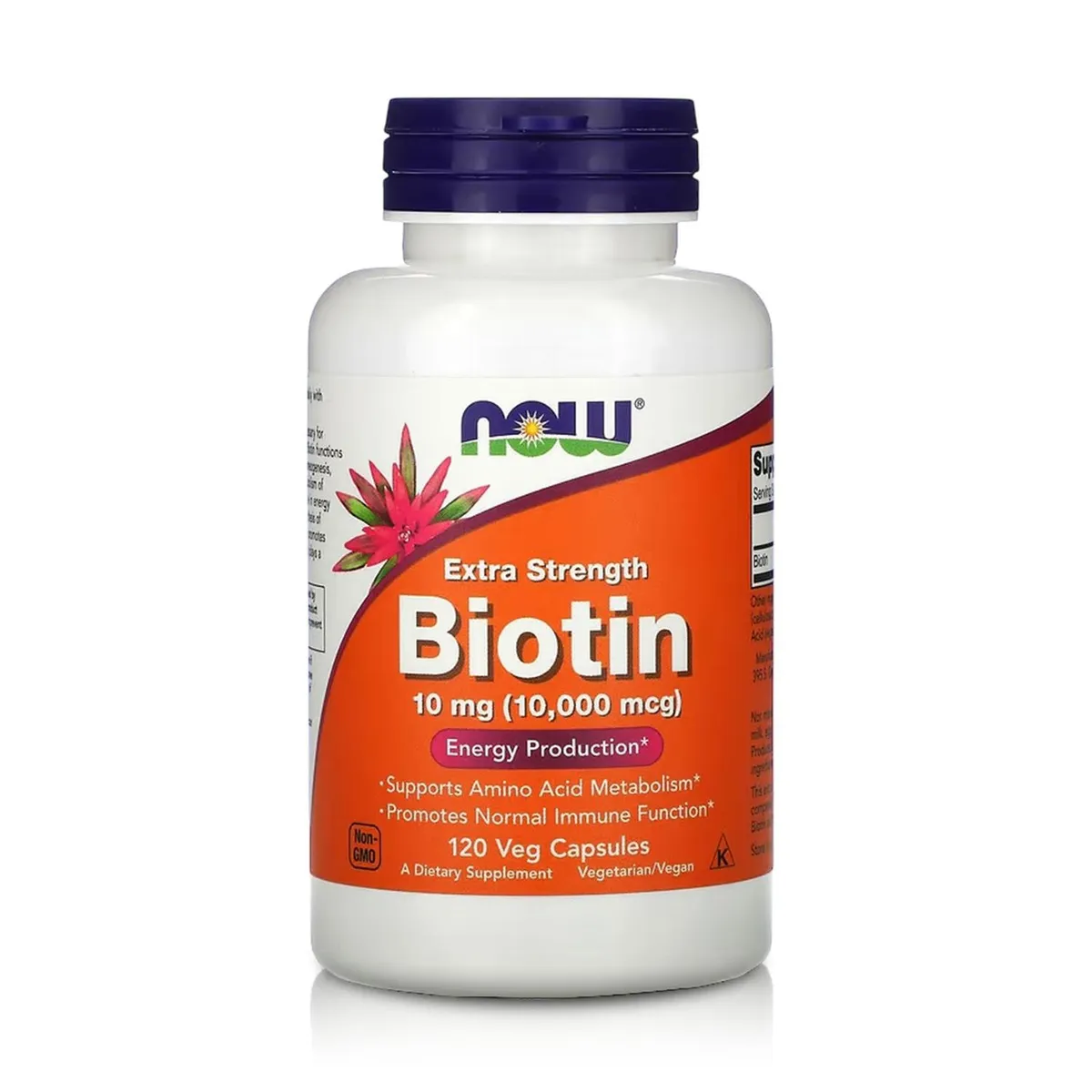 NOW - Biotina - Fortalecimiento Femenino 10mg (120 Cápsulas Veganas) - Now