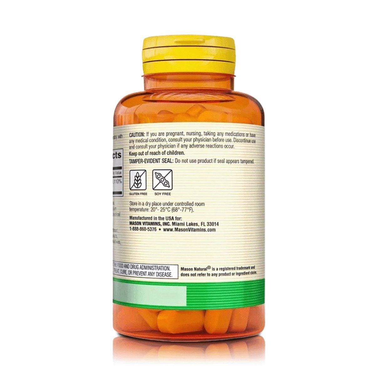 MASON NATURAL - Vitamina C Pura - Refuerzo Inmunológico 1000 Mg (100 Tabletas) - Mason Natural