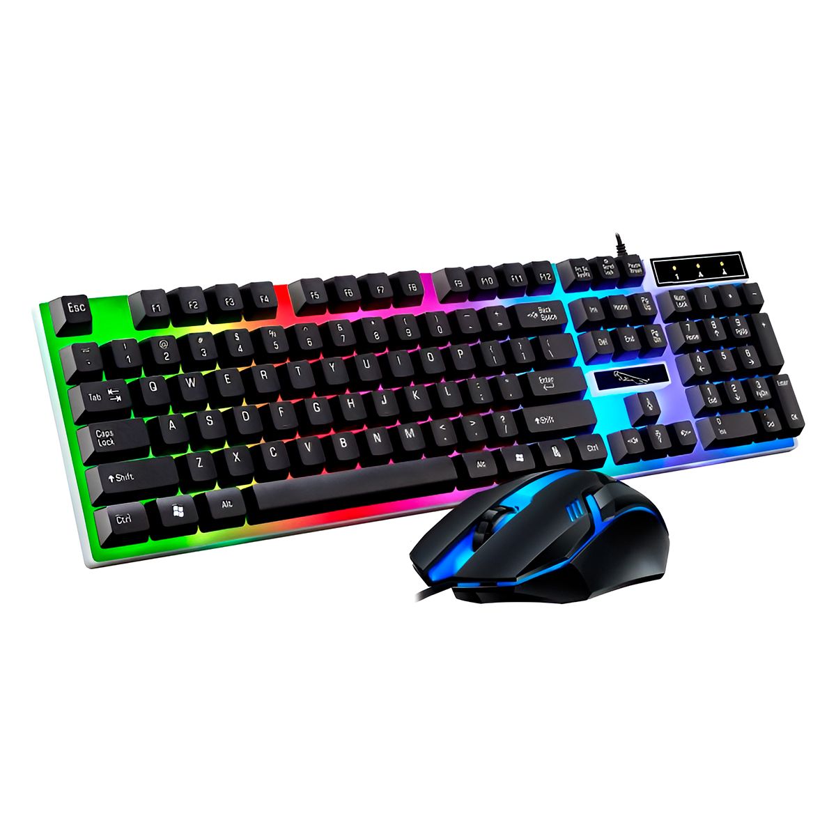 GENERICO - Teclado y Mouse Gaming Retroiluminado Luces RGB