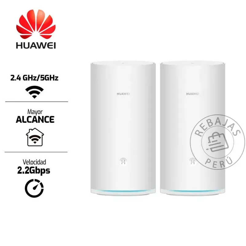 HUAWEI - Router Huawei WS5800 Mesh Wi-Fi 6 2200Mbps, 2 Pack, Blanco