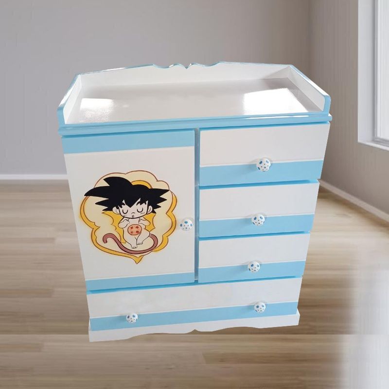 GENERICO - cómoda celeste para bebe esfera 080m