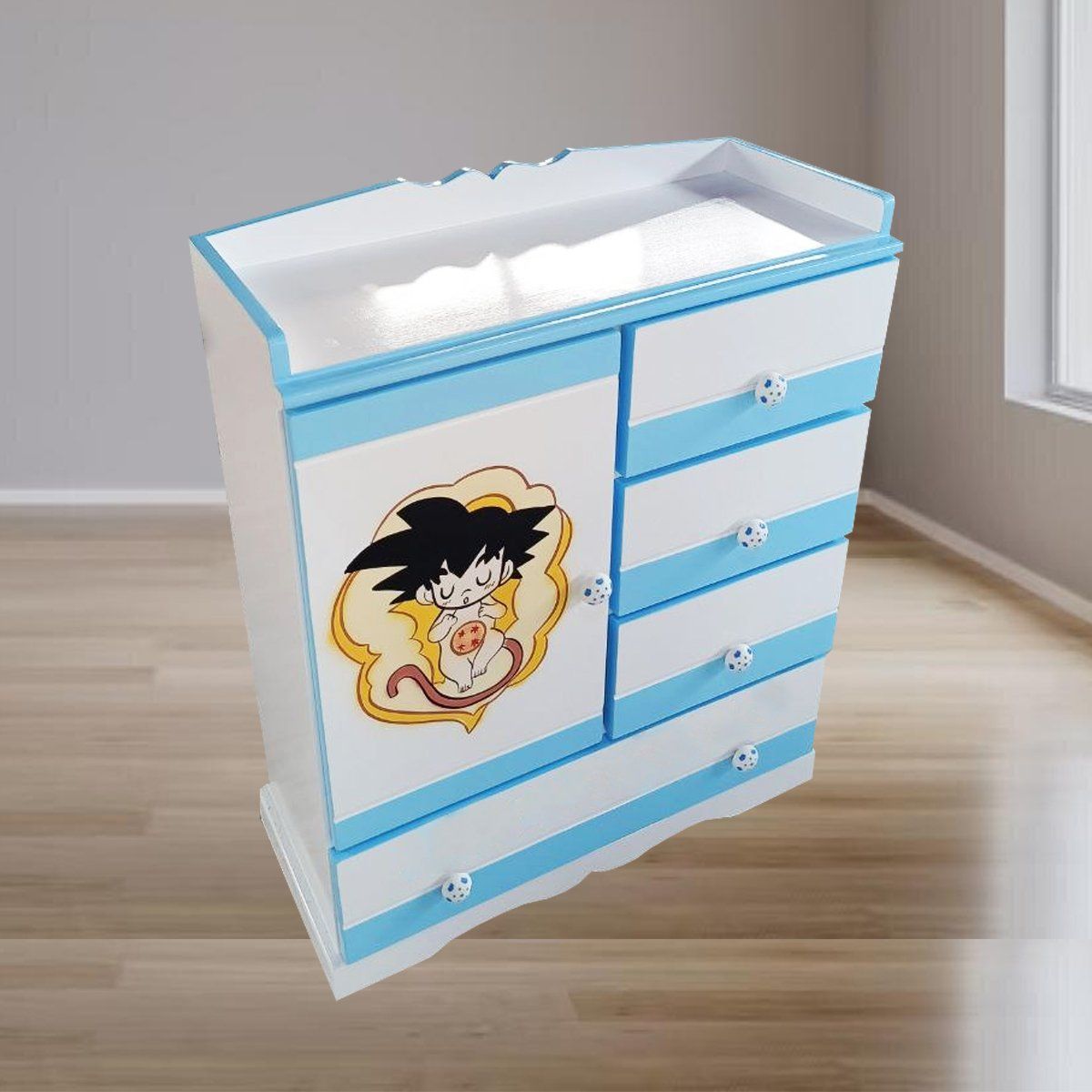 GENERICO - cómoda celeste para bebe esfera 080m