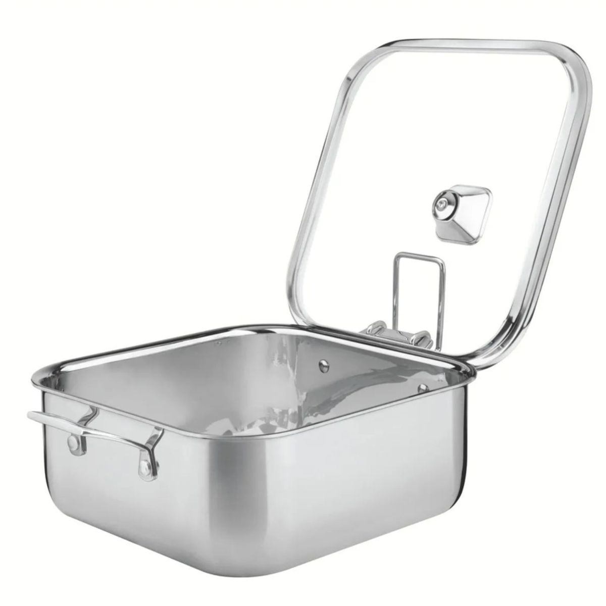 TRAMONTINA - Cacerola Cuadrada 22x22Cm 4 Lt Grano - Tramontina Acero Inox.